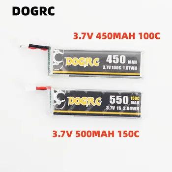 DOGCOM DOGRC 1S 450 mAh 500mAh 100C 150C 3,7 V LiPo Батерия с жак PH2.0 за RC FPV състезателен Дрона Quadcopte