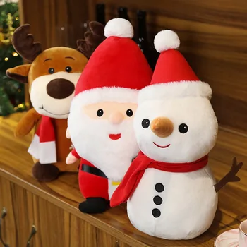 Сладък Снежен човек, Лосове, Старче, тъканно кукла, Коледна плюшен играчка, Кукла, Коледна украса, подаръци за деца, подарък за празниците