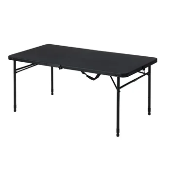 Опора за масата за хранене Комплект мебели Опора за мебели 4-крак foldout половина, маса за хранене наситено черен цвят