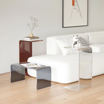 Модерен дизайн Приставного маса Пластмасов дневна Прости масички в скандинавски стил, Луксозен минималистичная мебели за дома Mesa