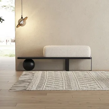 Оттоманка Nordic Wood Art Прост диван за хол, оттоманка за антре, столче за смяна на обувки, пейка за магазин дрехи, столче за примерочной