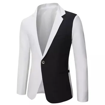 Masculino Homme Slim Fit за мъжете 2024 Стилен ежедневието на обикновен блейзър за бизнес сватба, горна дреха за партита, палто, костюм, най-Обикновен