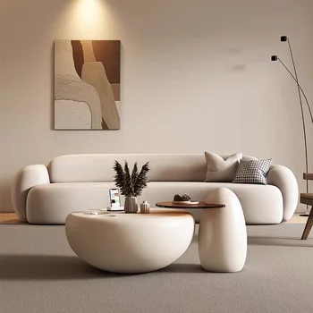 Холни маси за дневната Малки модерни дизайнерски бели Луксозни масички на скандинавския дизайн Mesa Спомагателен мебел за интериора на дома
