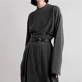 2023 Нови есенно-зимни възли пуловери с високо воротом от смесовой тъкан за жени