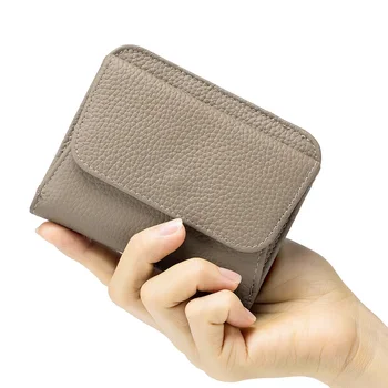 Госпожа портфейл от естествена кожа 2023 нова сгъваема проста кожена чанта за пари, многофункционална чанта за монети ultra